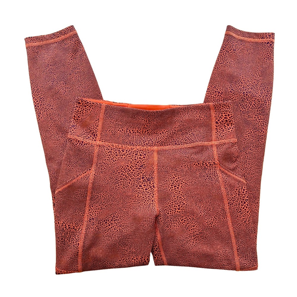 LULULEMON Invigorate High Rise Tight 25" Legging • 6 • Crackle‎ Orange Larkspur